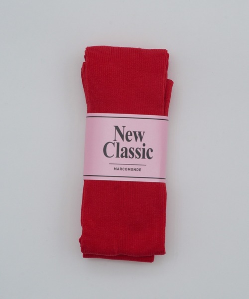 MARCOMONDE（マルコモンド）の「【MARCOMONDE】cotton tights コットンタイツ 240N2/1CO2-T（タイツ/ストッキング・レディース・ライトグレー/レッド/ブラック・FREE）」の4枚目の写真