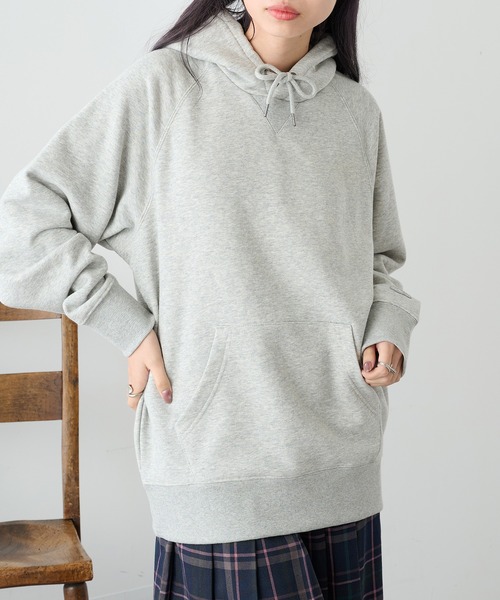 FRUIT OF THE LOOM（フルーツオブザルーム）の「【FRUIT OF THE LOOM】BASIC SWEAT HOODIE  無地 スウェット ギフト プレゼント（パーカー・レディース・ブラック/ネイビー/アイボリー/グレー・XL/L/M/S）」の3枚目の写真