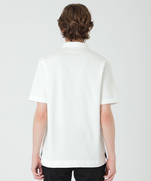 BLACK LABEL CRESTBRIDGE（ブラックレーベル・クレストブリッジ）の「ストライプパッチワークポロシャツ（ポロシャツ・メンズ・ネイビー/オフホワイト/ブルー/ブラック・M/L/XL）」の7枚目の写真