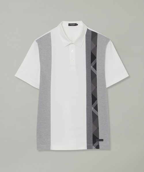 BLACK LABEL CRESTBRIDGE（ブラックレーベル・クレストブリッジ）の「ストライプパッチワークポロシャツ（ポロシャツ・メンズ・ネイビー/オフホワイト/ブルー/ブラック・M/L/XL）」の9枚目の写真