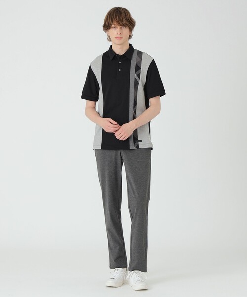 BLACK LABEL CRESTBRIDGE（ブラックレーベル・クレストブリッジ）の「ストライプパッチワークポロシャツ（ポロシャツ・メンズ・ネイビー/オフホワイト/ブルー/ブラック・M/L/XL）」の10枚目の写真