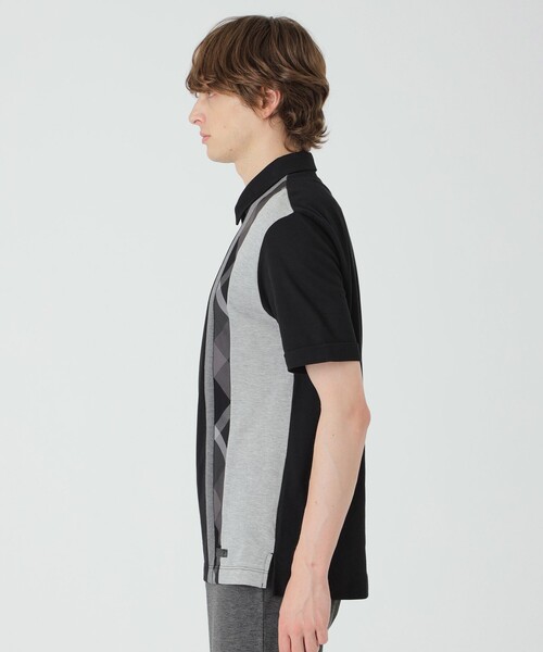 BLACK LABEL CRESTBRIDGE（ブラックレーベル・クレストブリッジ）の「ストライプパッチワークポロシャツ（ポロシャツ・メンズ・ネイビー/オフホワイト/ブルー/ブラック・M/L/XL）」の11枚目の写真