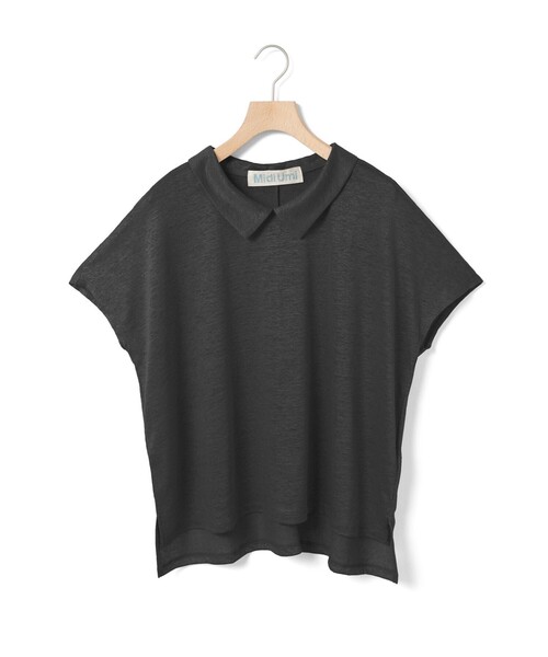 MidiUmi(ミディウミ)の「MidiUmi 襟付きリネンプルオーバー(Tシャツ/カットソー・レディース・ブラック系その他2/ベージュ/オフホワイト・FREE)」の11枚目の写真