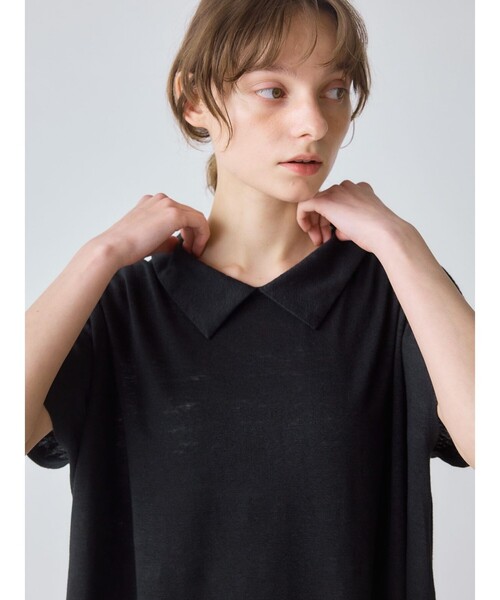 MidiUmi(ミディウミ)の「MidiUmi 襟付きリネンプルオーバー(Tシャツ/カットソー・レディース・ブラック系その他2/ベージュ/オフホワイト・FREE)」の19枚目の写真