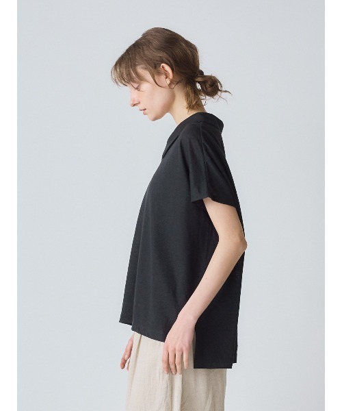 MidiUmi(ミディウミ)の「MidiUmi 襟付きリネンプルオーバー(Tシャツ/カットソー・レディース・ブラック系その他2/ベージュ/オフホワイト・FREE)」の5枚目の写真
