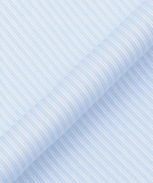 TOKYO SHIRTS（トウキョウシャツ）の「【超形態安定】 形態安定ノンアイロン ボタンダウン 半袖ビジネスワイシャツ（ビジネスシャツ・メンズ・ブルー・首回り39cm/首回り41cm/首回り42cm/首回り43cm/首回り37cm）」の5枚目の写真