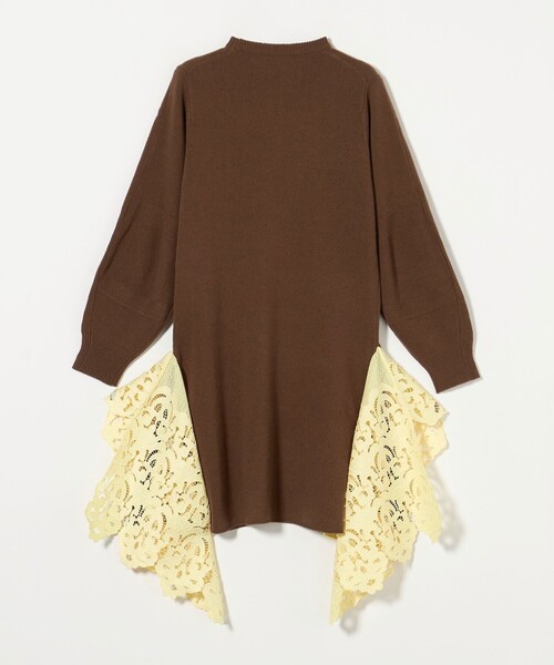 TOGA PULLA（トーガ　プルラ）の「＜TOGA PULLA＞レースヘム ニット ワンピース（ワンピース・レディース・ブラウン系/ネイビー・36）」の10枚目の写真