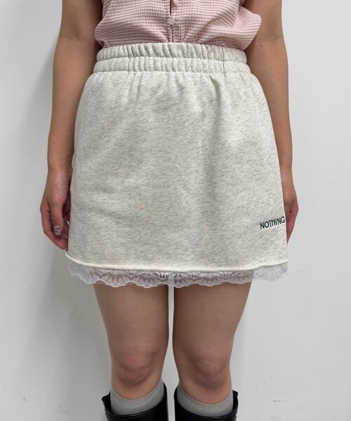 CIAOPANIC(チャオパニック)の「【neutral】スウェットレースミニスカート(スカート・レディース・グレー/アイボリー/チャコールグレー・FREE)」の11枚目の写真
