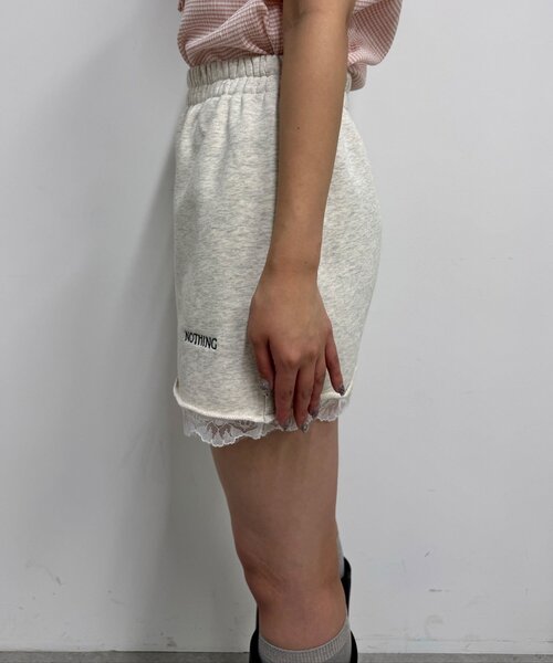 CIAOPANIC(チャオパニック)の「【neutral】スウェットレースミニスカート(スカート・レディース・グレー/アイボリー/チャコールグレー・FREE)」の12枚目の写真