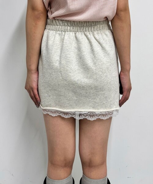 CIAOPANIC(チャオパニック)の「【neutral】スウェットレースミニスカート(スカート・レディース・グレー/アイボリー/チャコールグレー・FREE)」の13枚目の写真