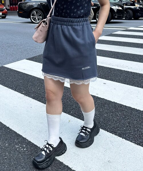 CIAOPANIC(チャオパニック)の「【neutral】スウェットレースミニスカート(スカート・レディース・グレー/アイボリー/チャコールグレー・FREE)」の17枚目の写真