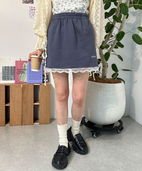 CIAOPANIC(チャオパニック)の「【neutral】スウェットレースミニスカート(スカート・レディース・グレー/アイボリー/チャコールグレー・FREE)」の21枚目の写真