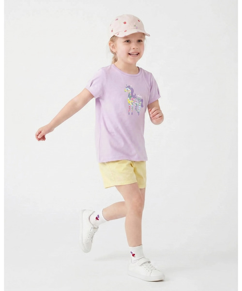 HAKKA KIDS(ハッカキッズ)の「ストレッチツイルショート丈パンツ(その他パンツ・キッズ・サックスブルー/オフホワイト/イエロー/パープル/ピンク・100cm/110cm/120cm/130cm)」の7枚目の写真