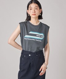 SHIPS NINE CASE:ロゴ ノースリーブ TEE