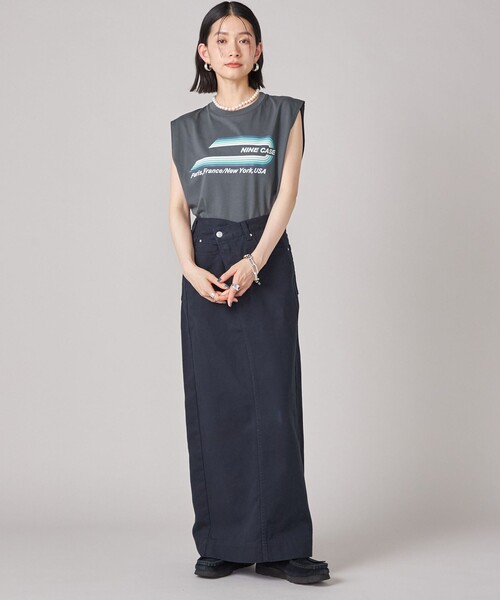 ships ノースリーブ SHIPS NINE CASE:ロゴ ノースリーブ TEE（Tシャツ/カットソー