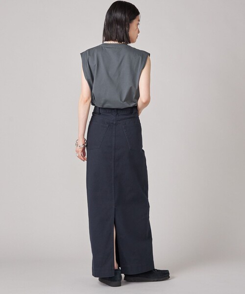 SHIPS(シップス)の「SHIPS NINE CASE:ロゴ ノースリーブ TEE(Tシャツ/カットソー・レディース・ダークグレー/オレンジ・ONE SIZE)」の9枚目の写真