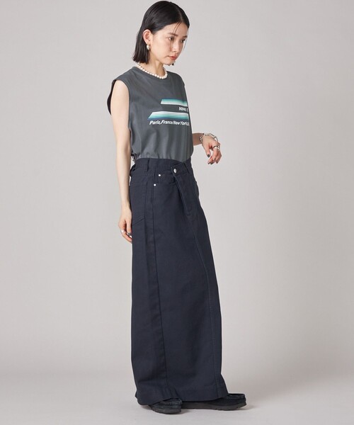 SHIPS(シップス)の「SHIPS NINE CASE:ロゴ ノースリーブ TEE(Tシャツ/カットソー・レディース・ダークグレー/オレンジ・ONE SIZE)」の11枚目の写真