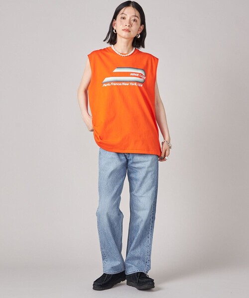 SHIPS(シップス)の「SHIPS NINE CASE:ロゴ ノースリーブ TEE(Tシャツ/カットソー・レディース・ダークグレー/オレンジ・ONE SIZE)」の17枚目の写真