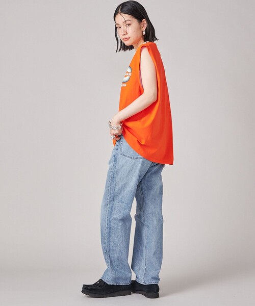 SHIPS(シップス)の「SHIPS NINE CASE:ロゴ ノースリーブ TEE(Tシャツ/カットソー・レディース・ダークグレー/オレンジ・ONE SIZE)」の18枚目の写真
