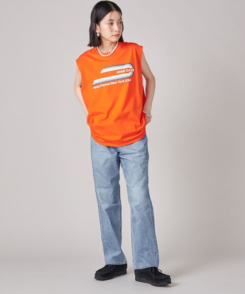 SHIPS(シップス)の「SHIPS NINE CASE:ロゴ ノースリーブ TEE(Tシャツ/カットソー・レディース・ダークグレー/オレンジ・ONE SIZE)」の21枚目の写真