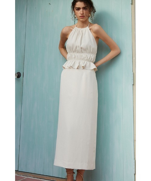 Estella.K(エステラケー)の「Avina Dress ホルターWバックストラップドレス(ワンピース・レディース・ブラック/アイボリー/ライトブルー・FREE)」の2枚目の写真