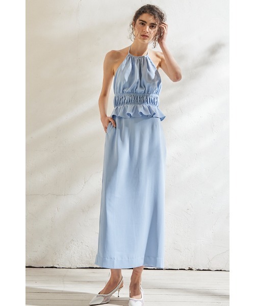 Estella.K(エステラケー)の「Avina Dress ホルターWバックストラップドレス(ワンピース・レディース・ブラック/アイボリー/ライトブルー・FREE)」の3枚目の写真