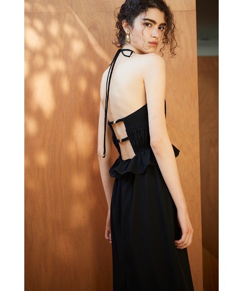 Estella.K(エステラケー)の「Avina Dress ホルターWバックストラップドレス(ワンピース・レディース・ブラック/アイボリー/ライトブルー・FREE)」の1枚目の写真
