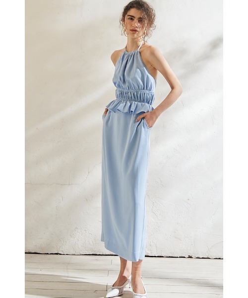 Estella.K(エステラケー)の「Avina Dress ホルターWバックストラップドレス(ワンピース・レディース・ブラック/アイボリー/ライトブルー・FREE)」の21枚目の写真