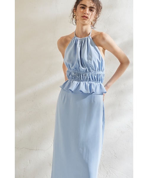 Estella.K(エステラケー)の「Avina Dress ホルターWバックストラップドレス(ワンピース・レディース・ブラック/アイボリー/ライトブルー・FREE)」の19枚目の写真