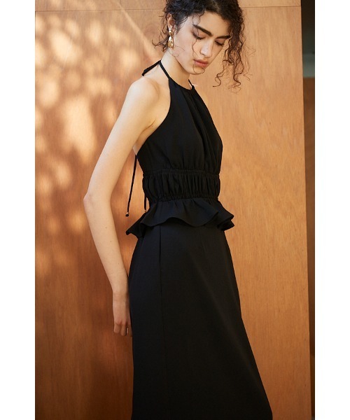 Estella.K(エステラケー)の「Avina Dress ホルターWバックストラップドレス(ワンピース・レディース・ブラック/アイボリー/ライトブルー・FREE)」の14枚目の写真