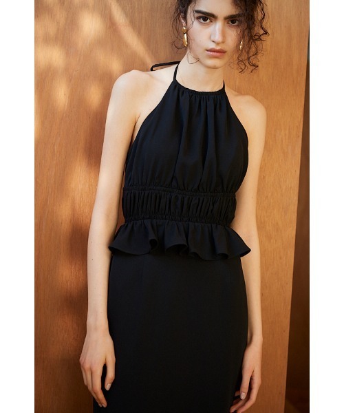 Estella.K(エステラケー)の「Avina Dress ホルターWバックストラップドレス(ワンピース・レディース・ブラック/アイボリー/ライトブルー・FREE)」の15枚目の写真