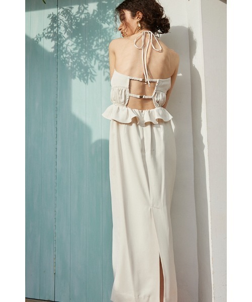 Estella.K(エステラケー)の「Avina Dress ホルターWバックストラップドレス(ワンピース・レディース・ブラック/アイボリー/ライトブルー・FREE)」の11枚目の写真