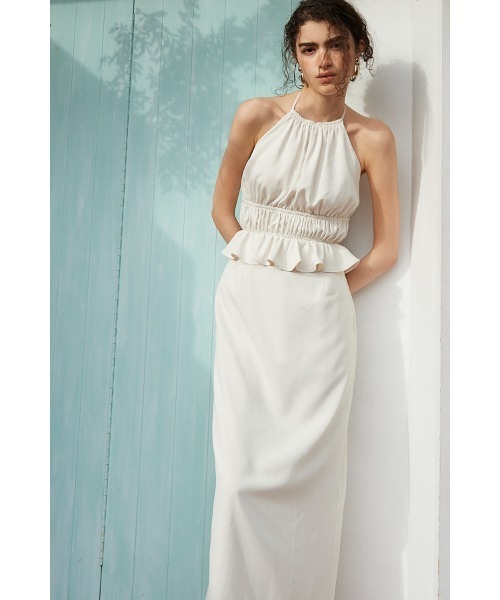 Estella.K(エステラケー)の「Avina Dress ホルターWバックストラップドレス(ワンピース・レディース・ブラック/アイボリー/ライトブルー・FREE)」の10枚目の写真