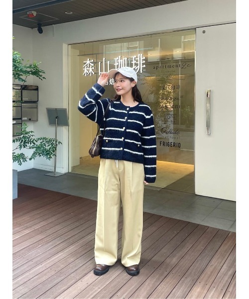 セール】プチループゴールド釦ニットカーディガン（カーディガン