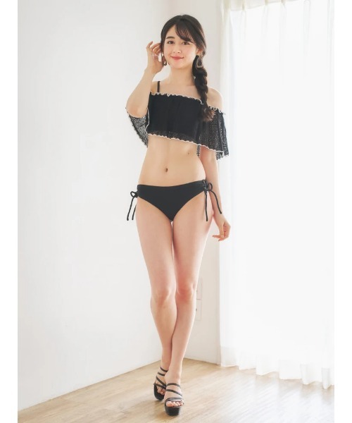 新品 Montce Swim ブラックオフショルダー ビキニ水着 トップのみ オフショルダービキニ｜水着ブランドの【PEAK&PINE/ピークアンド
