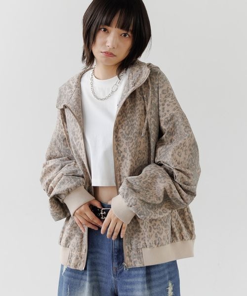 PBLIM（ページボーイリム）の「《UNISEX》アソートフードブルゾン（ブルゾン・レディース・レオパード/グリーン系その他・MEDIUM/LARGE）」の2枚目の写真