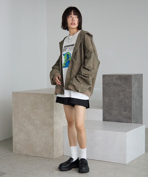 PBLIM（ページボーイリム）の「《UNISEX》アソートフードブルゾン（ブルゾン・レディース・レオパード/グリーン系その他・MEDIUM/LARGE）」の8枚目の写真