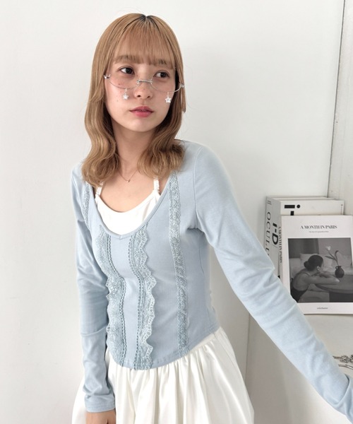 Loueme(ルエム)の「スターティアーズアンダーリムメガネ/レンズレスメガネ(メガネ・レディース・シルバー/ゴールド・FREE)」の7枚目の写真
