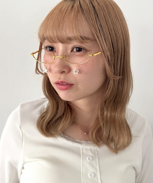 Loueme(ルエム)の「スターティアーズアンダーリムメガネ/レンズレスメガネ(メガネ・レディース・シルバー/ゴールド・FREE)」の9枚目の写真