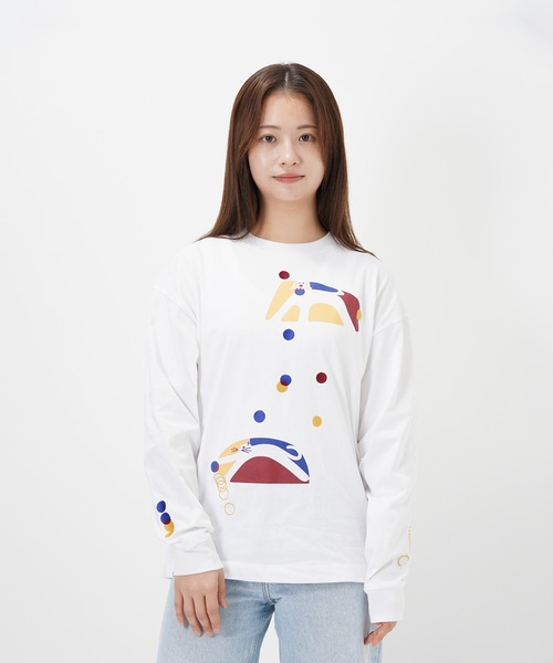 Common Noun(コモン ナウン)の「“CAT”&“DOG” Hiroki Nishiyama 天竺ロンT(Tシャツ/カットソー・レディース・グレー/ホワイト・M/L/XL)」の1枚目の写真