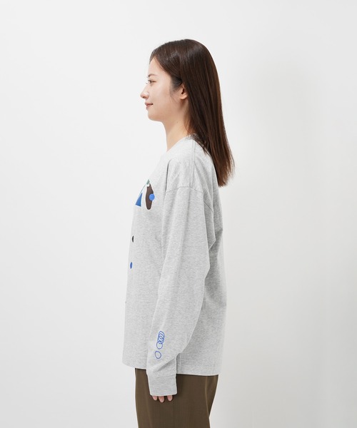 Common Noun(コモン ナウン)の「“CAT”&“DOG” Hiroki Nishiyama 天竺ロンT(Tシャツ/カットソー・レディース・グレー/ホワイト・M/L/XL)」の14枚目の写真