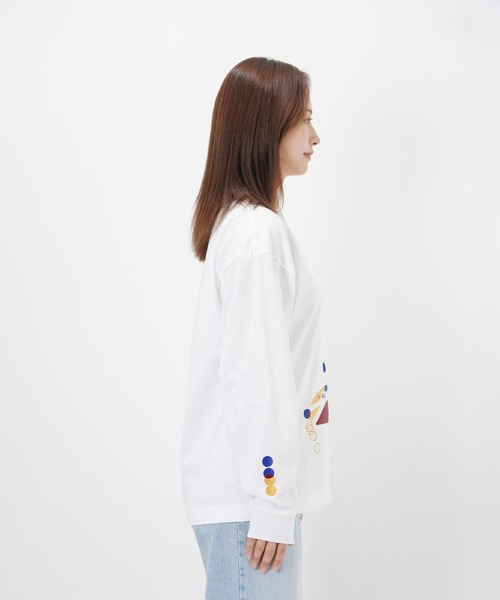 Common Noun(コモン ナウン)の「“CAT”&“DOG” Hiroki Nishiyama 天竺ロンT(Tシャツ/カットソー・レディース・グレー/ホワイト・M/L/XL)」の6枚目の写真
