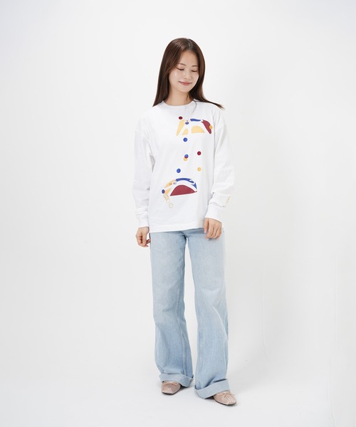 Common Noun(コモン ナウン)の「“CAT”&“DOG” Hiroki Nishiyama 天竺ロンT(Tシャツ/カットソー・レディース・グレー/ホワイト・M/L/XL)」の20枚目の写真