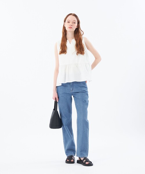 MACKINTOSH PHILOSOPHY(マッキントッシュ フィロソフィー)の「ノースリーブペプラムブラウス(シャツ/ブラウス・レディース・オフホワイト/ブラック・36/38)」の11枚目の写真