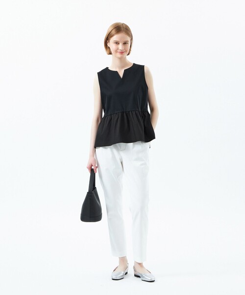 MACKINTOSH PHILOSOPHY(マッキントッシュ フィロソフィー)の「ノースリーブペプラムブラウス(シャツ/ブラウス・レディース・オフホワイト/ブラック・36/38)」の10枚目の写真