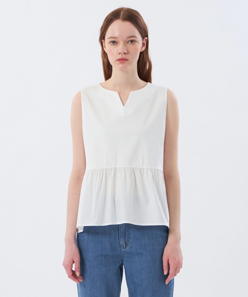 MACKINTOSH PHILOSOPHY(マッキントッシュ フィロソフィー)の「ノースリーブペプラムブラウス(シャツ/ブラウス・レディース・オフホワイト/ブラック・36/38)」の9枚目の写真