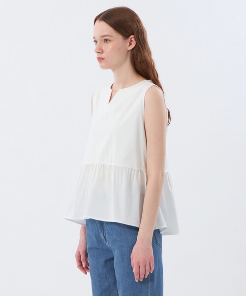 MACKINTOSH PHILOSOPHY(マッキントッシュ フィロソフィー)の「ノースリーブペプラムブラウス(シャツ/ブラウス・レディース・オフホワイト/ブラック・36/38)」の8枚目の写真