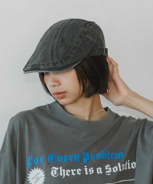 BLANK　（ブランク）の「American casual hunting cap / アメカジ ハンチングキャップ（ハンチング/ベレー帽・レディース・ホワイト/ブラウン/グレー・FREE）」の3枚目の写真