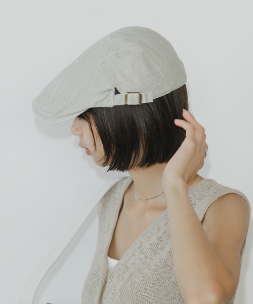 BLANK　（ブランク）の「American casual hunting cap / アメカジ ハンチングキャップ（ハンチング/ベレー帽・レディース・ホワイト/ブラウン/グレー・FREE）」の11枚目の写真