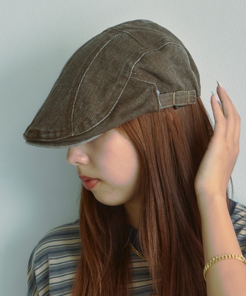 BLANK　（ブランク）の「American casual hunting cap / アメカジ ハンチングキャップ（ハンチング/ベレー帽・レディース・ホワイト/ブラウン/グレー・FREE）」の18枚目の写真